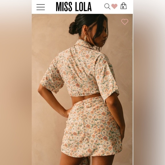 EUC Emory Park Women's Floral Two Piece Skirt Set Size Medium - Picture 2 of 14